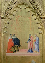 Das Wunder der Drachen, vom Altarbild des Heiligen Matthäus und Szenen aus seinem Leben, um 1367-70